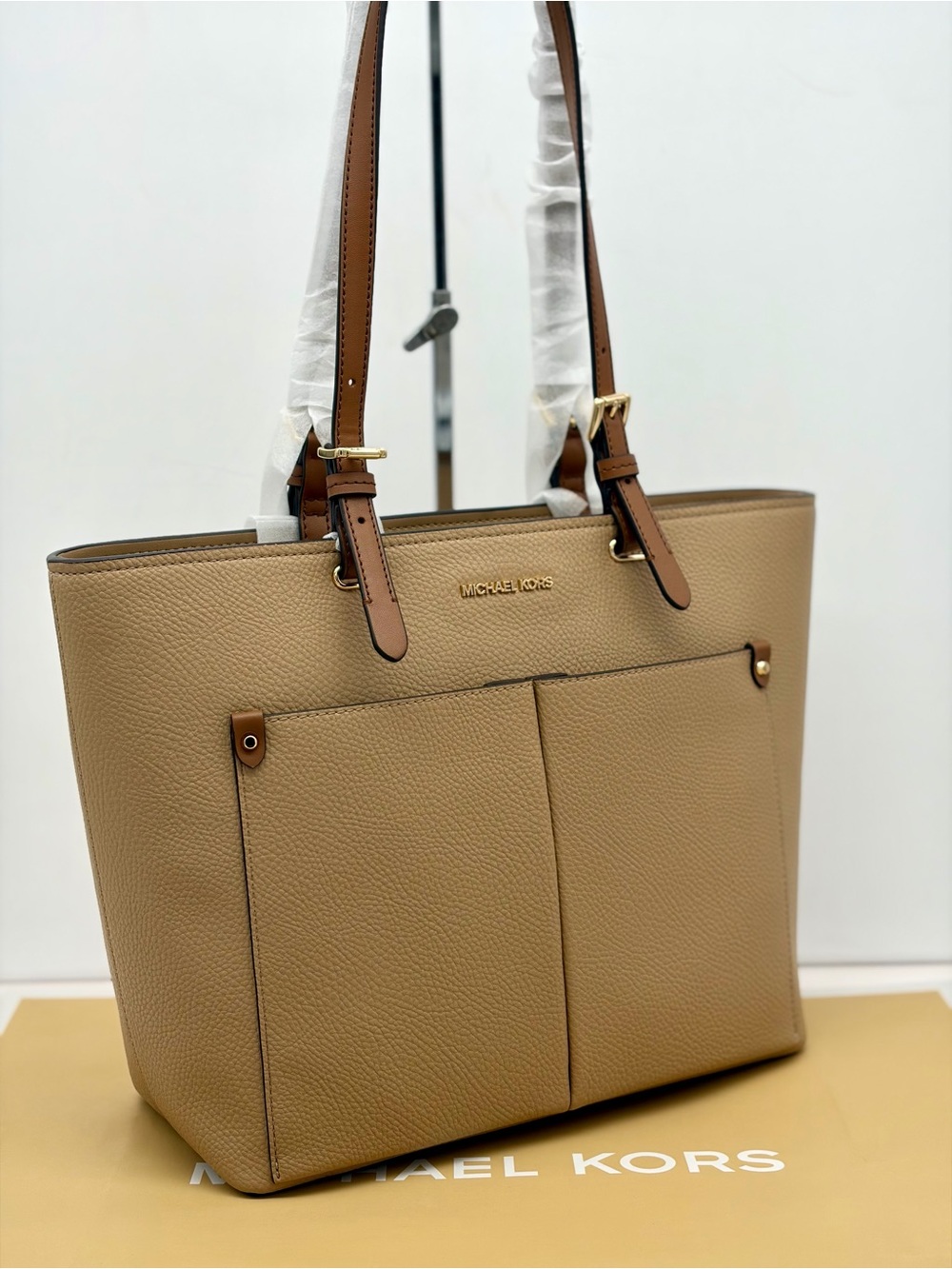 Michael Kors Jet Sest Travel Medium Double Pocket Tote Shoulder Bag - Picture 2 of 8